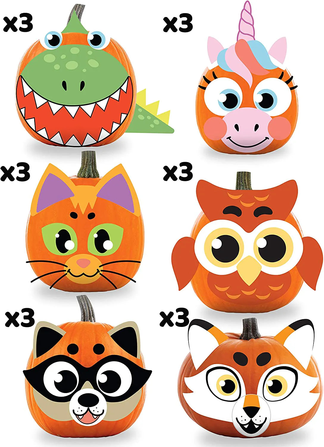 Pumpkin Foam Stickers - 18 Pack