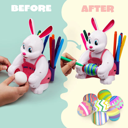 Pink Bunny Battery-Powered Egg Spinner Decorating Machine