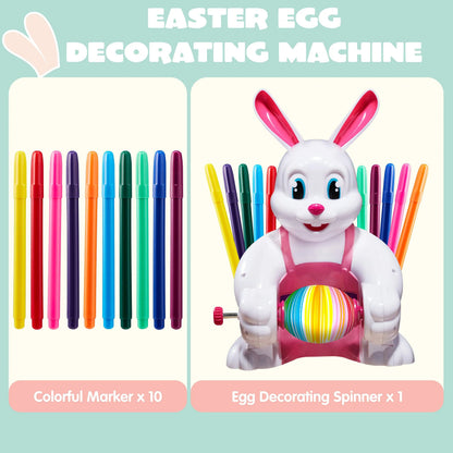 Pink Bunny Battery-Powered Egg Spinner Decorating Machine