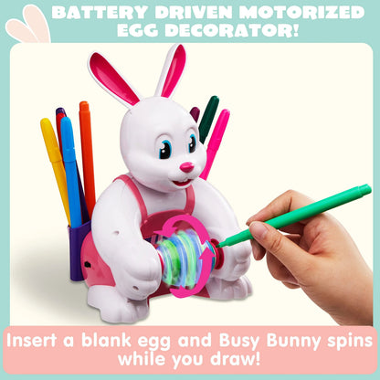 Pink Bunny Battery-Powered Egg Spinner Decorating Machine