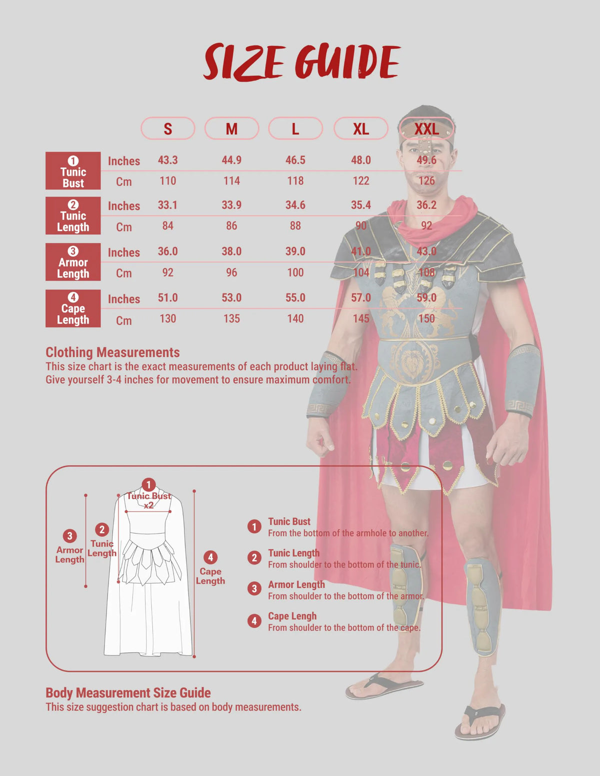 Spooktacular Creations Men's Roman Gladiator Costume Set