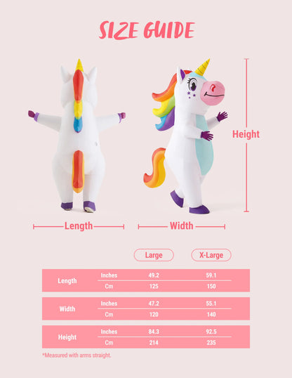 Spooktacular Creations Adult Unicorn Inflatable Costume