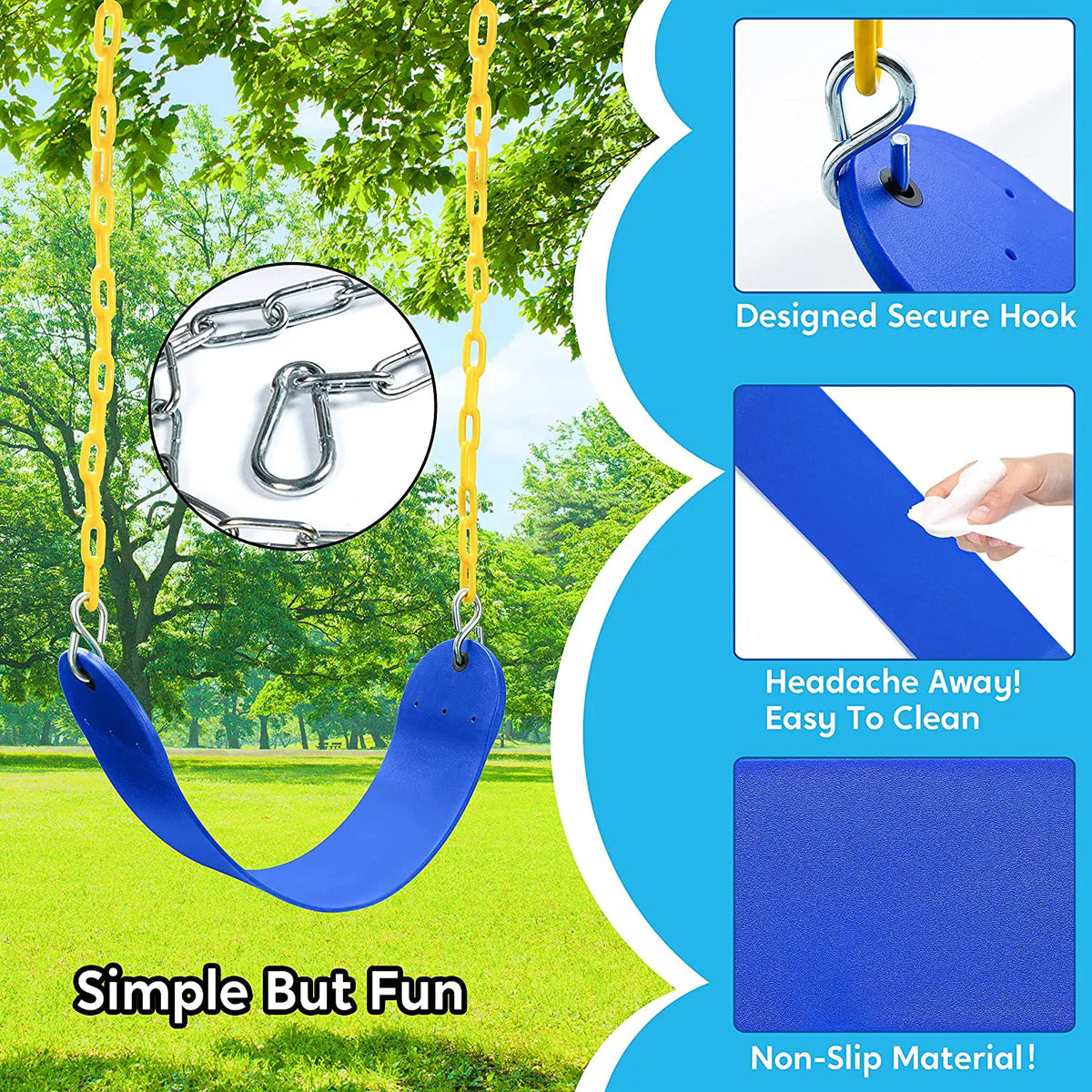 TURFEE Blue Swing Seat (2 Pack)