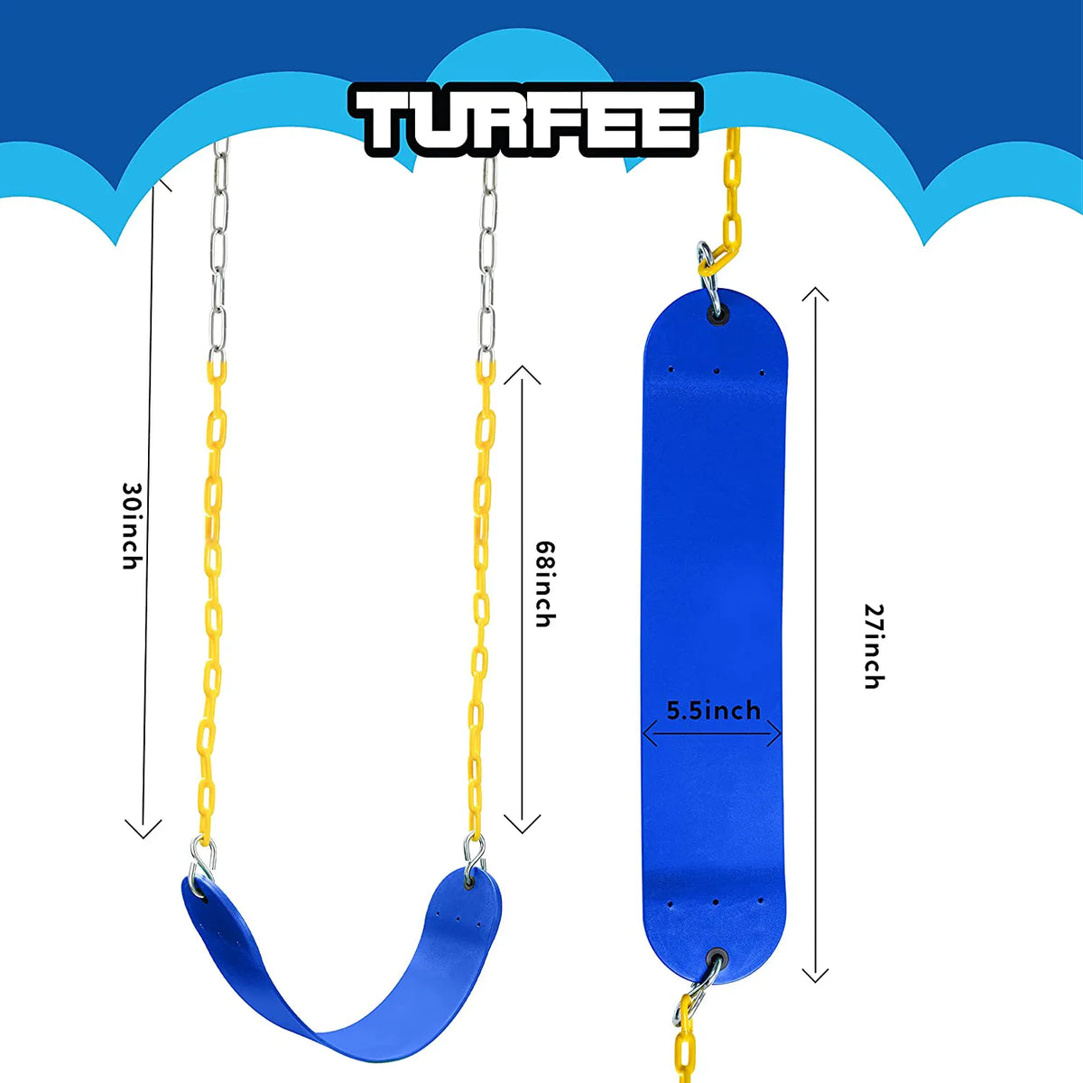 TURFEE Blue Swing Seat (2 Pack)