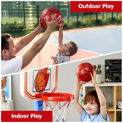 Toddler Basketball Arcade Game Set - Adjustable Hoop with 4 Balls
