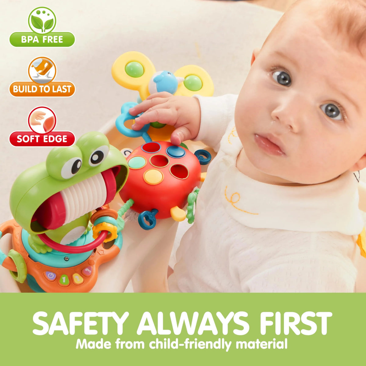 Toddler High Chair Toys with Suction Cups