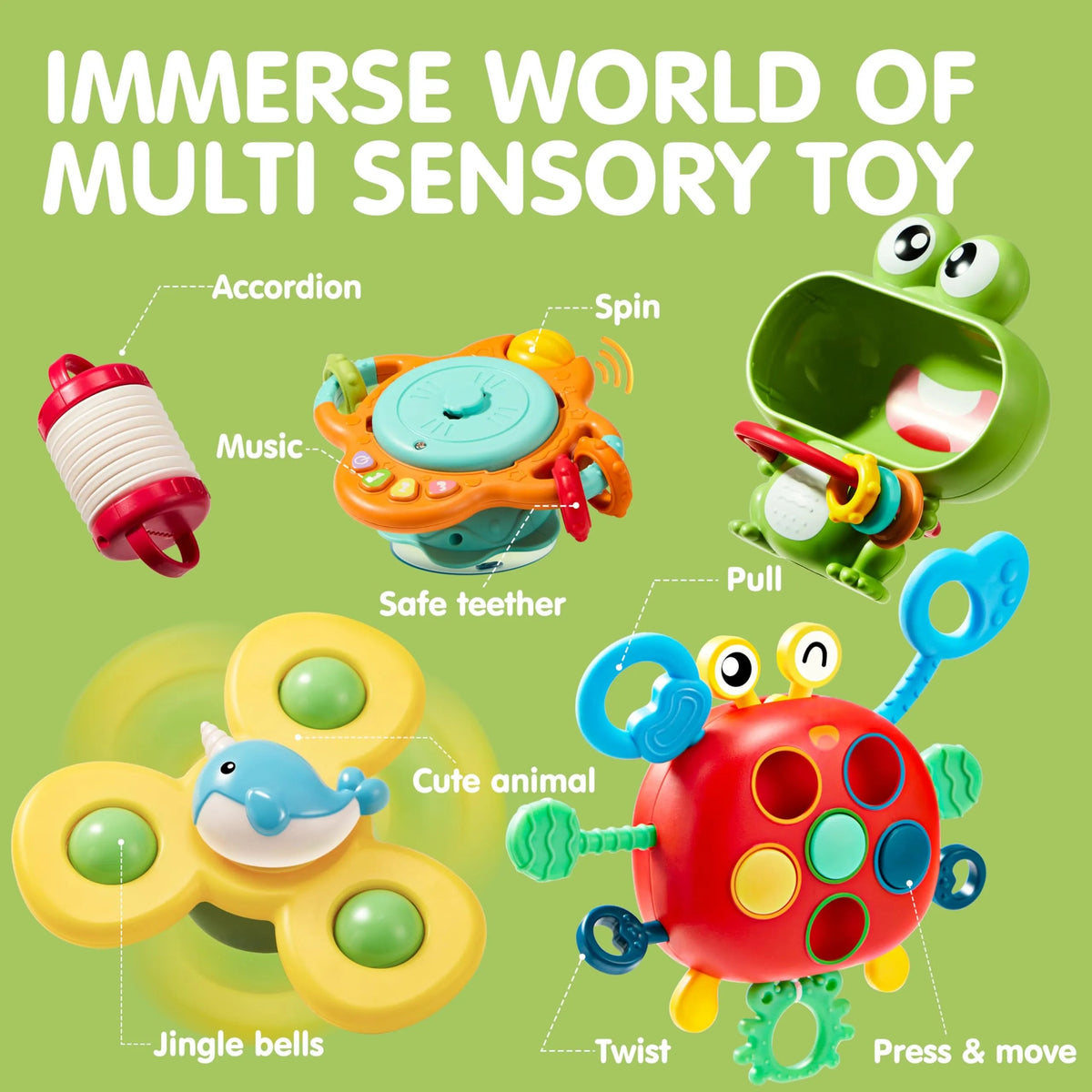 Toddler High Chair Toys with Suction Cups