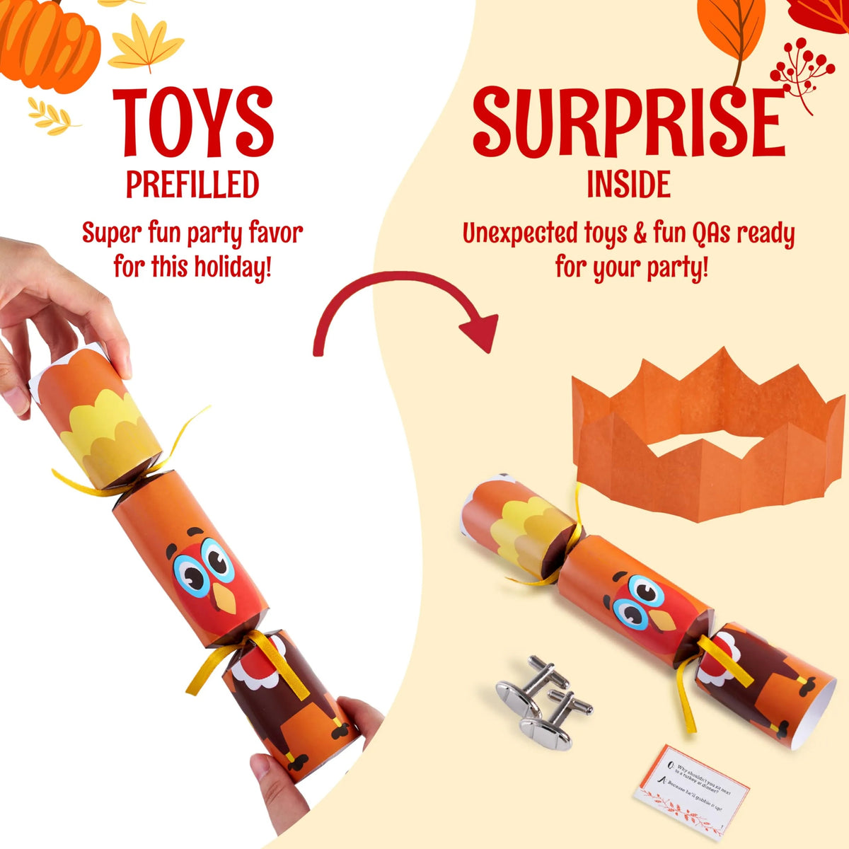 8-Pack Thanksgiving Party Table Favors Set