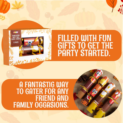 8-Pack Thanksgiving Party Table Favors Set