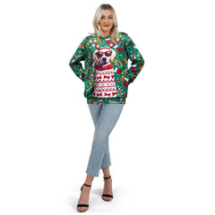 Unisex LED Light-Up Reindeer Puppy Christmas Sweatshirt