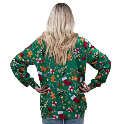 Unisex LED Light-Up Reindeer Puppy Christmas Sweatshirt