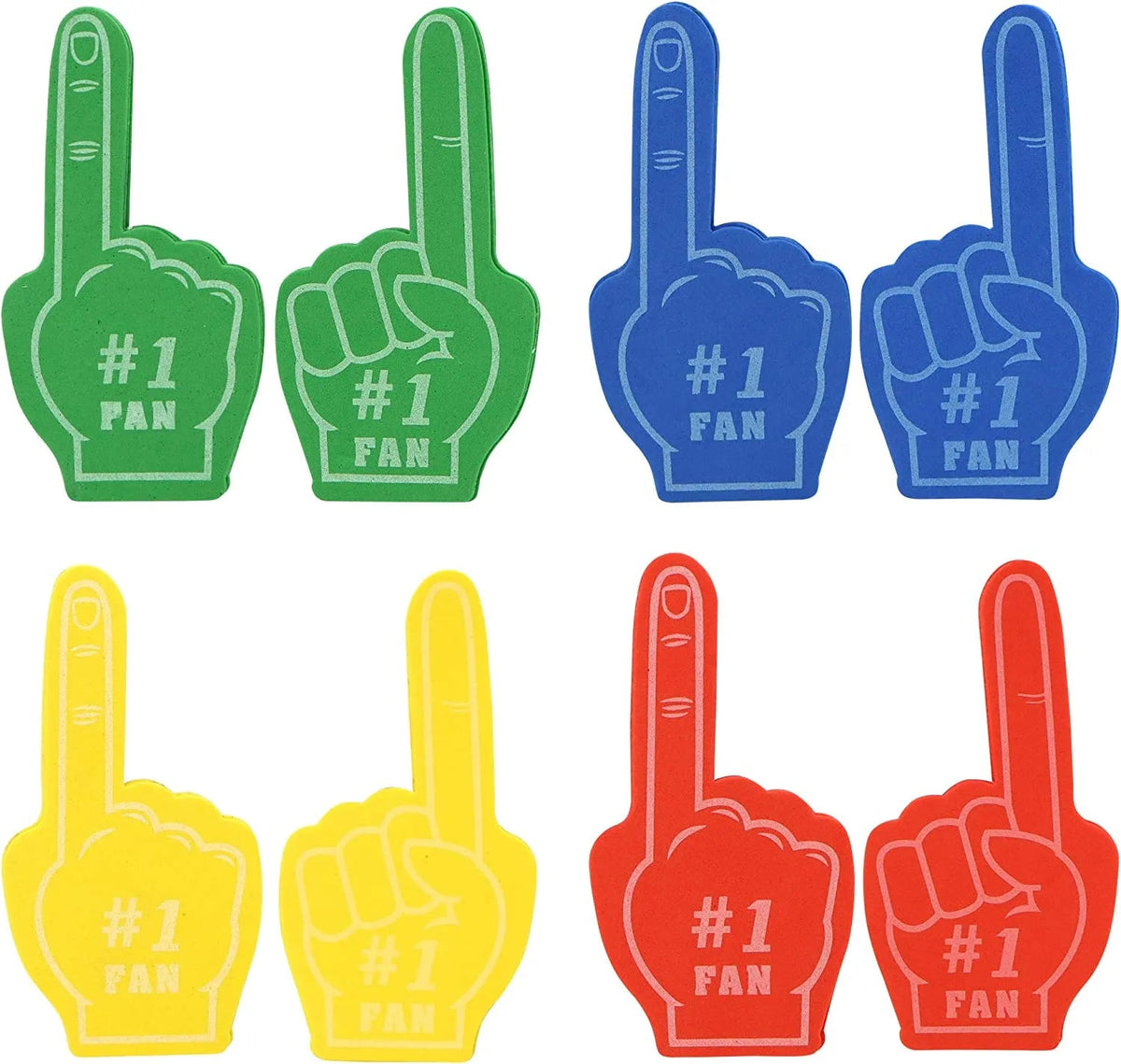 28 Foam Fingers with Valentine's Cards for Classroom Exchange