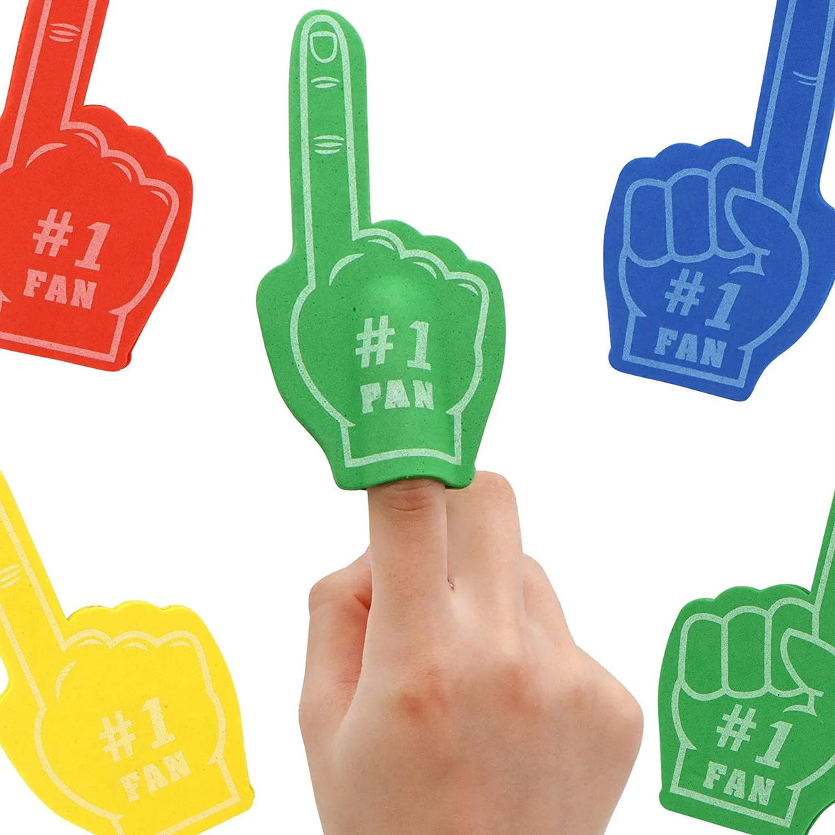 28 Foam Fingers with Valentine's Cards for Classroom Exchange