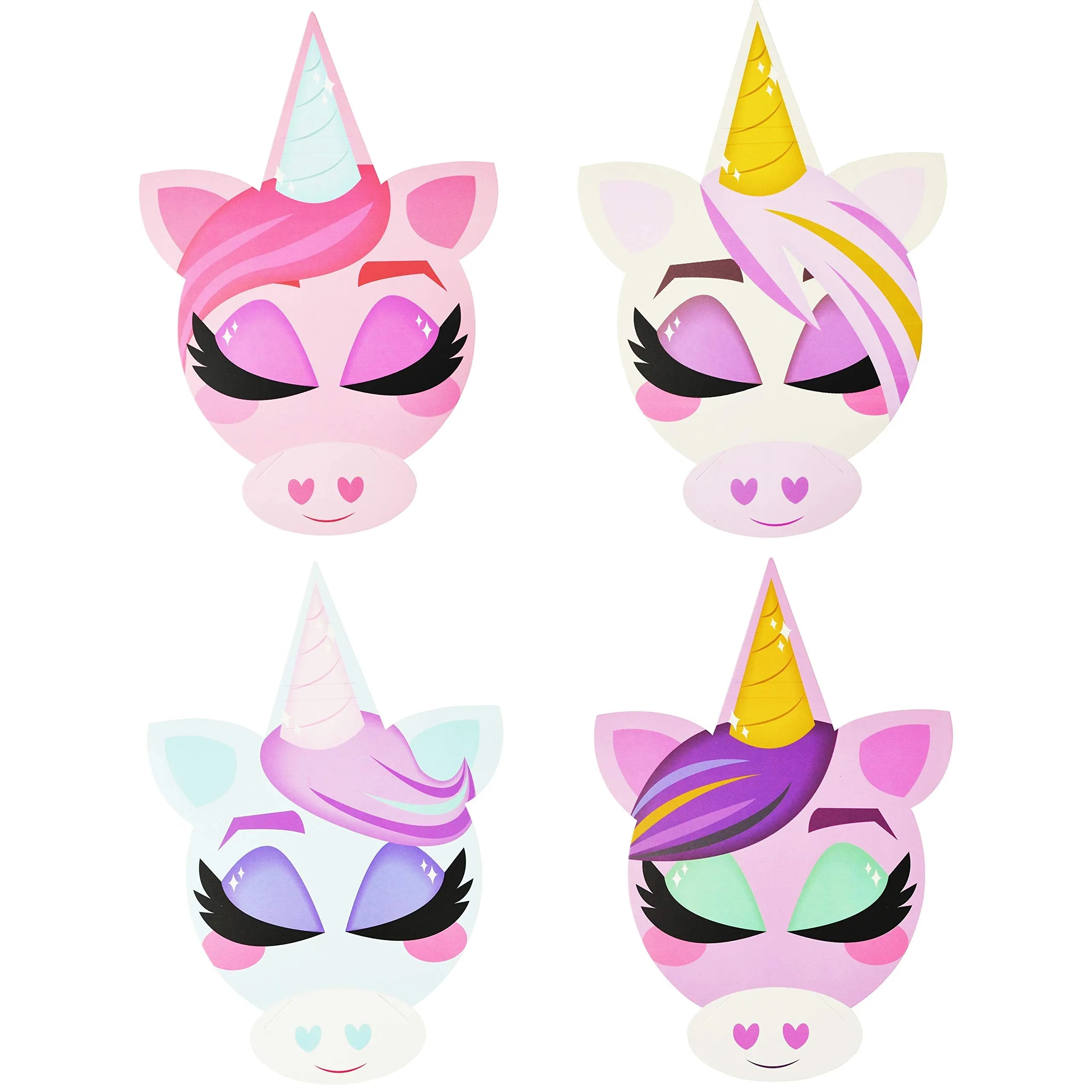 16 Unicorn Headband Valentines Cards for Kids Classroom Exchange