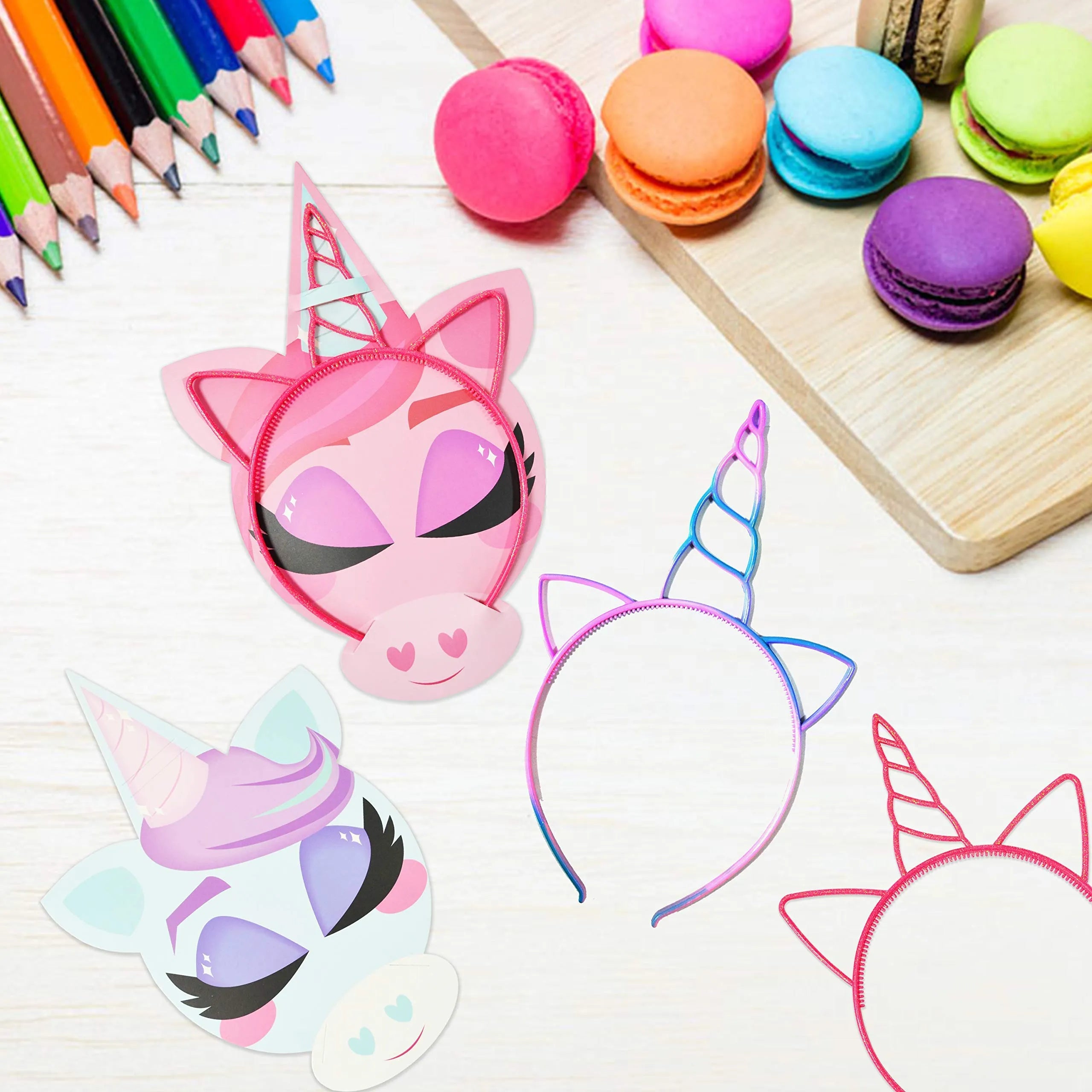 16 Unicorn Headband Valentines Cards for Kids Classroom Exchange
