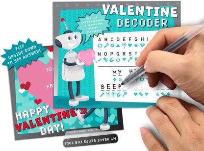 36 Valentine's Day Gift Cards with Decoding Games
