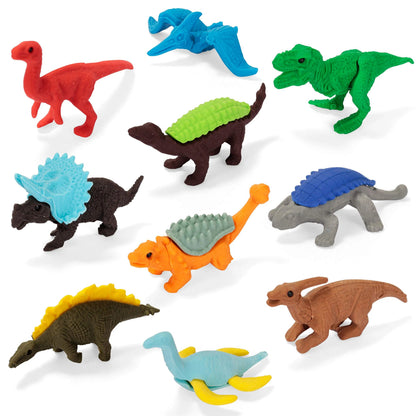 30 Dinosaur Erasers with Valentine's Day Cards for Kids Classroom Exchange Gifts