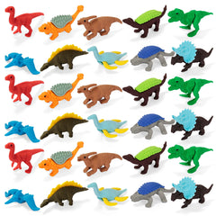 30 Dinosaur Erasers with Valentine's Day Cards for Kids Classroom Exchange Gifts