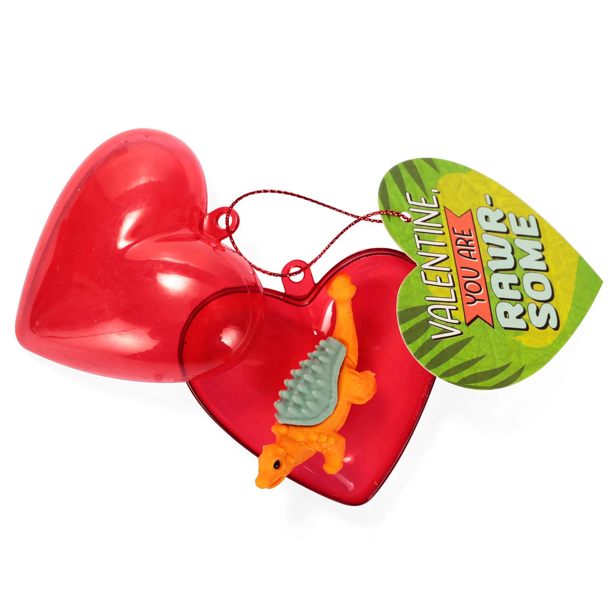30 Dinosaur Erasers with Valentine's Day Cards for Kids Classroom Exchange Gifts