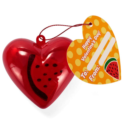 28-Piece Valentine's Fruit Eraser Set with Cards for Kids Classroom Exchange Gifts
