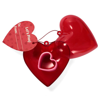 28-Piece Rainbow Spring Hearts Set with Valentine's Day Cards for Kids Classroom Exchange Gifts