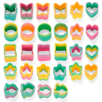 28-Piece Rainbow Spring Hearts Set with Valentine's Day Cards for Kids Classroom Exchange Gifts