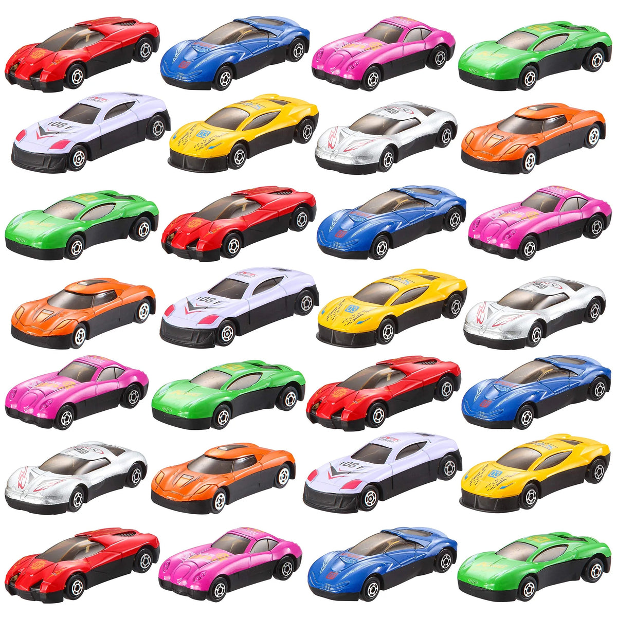 28 Prefilled Hearts with Die-Cast Cars and Valentine's Day Cards for Kids - Classroom Exchange Gifts
