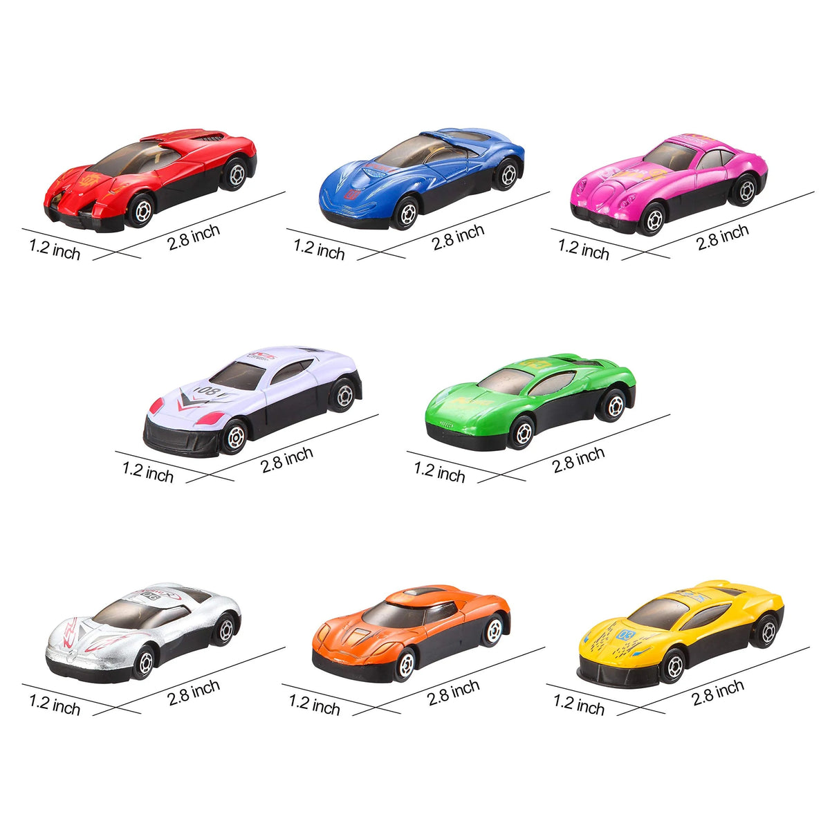28 Prefilled Hearts with Die-Cast Cars and Valentine's Day Cards for Kids - Classroom Exchange Gifts