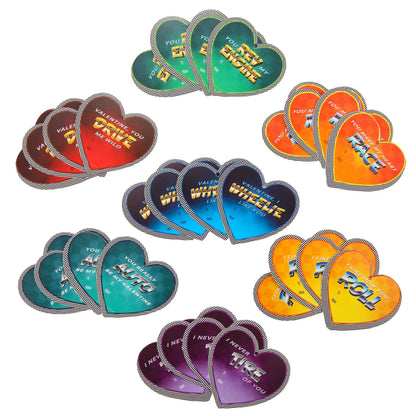 28 Prefilled Hearts with Die-Cast Cars and Valentine's Day Cards for Kids - Classroom Exchange Gifts