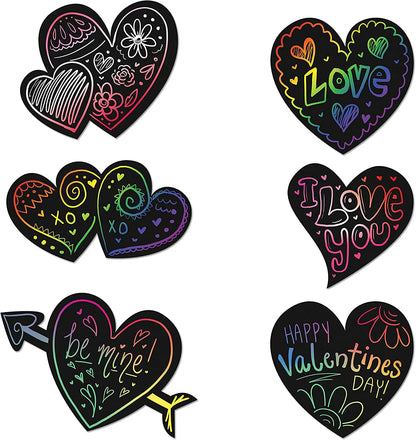 Valentine's Day Heart-Shaped Scratch-Off Sticker Roll Gift Cards