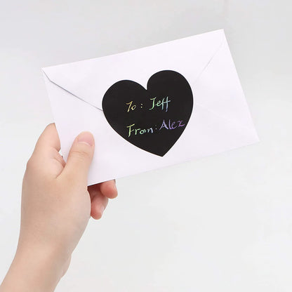 Valentine's Day Heart-Shaped Scratch-Off Sticker Roll Gift Cards