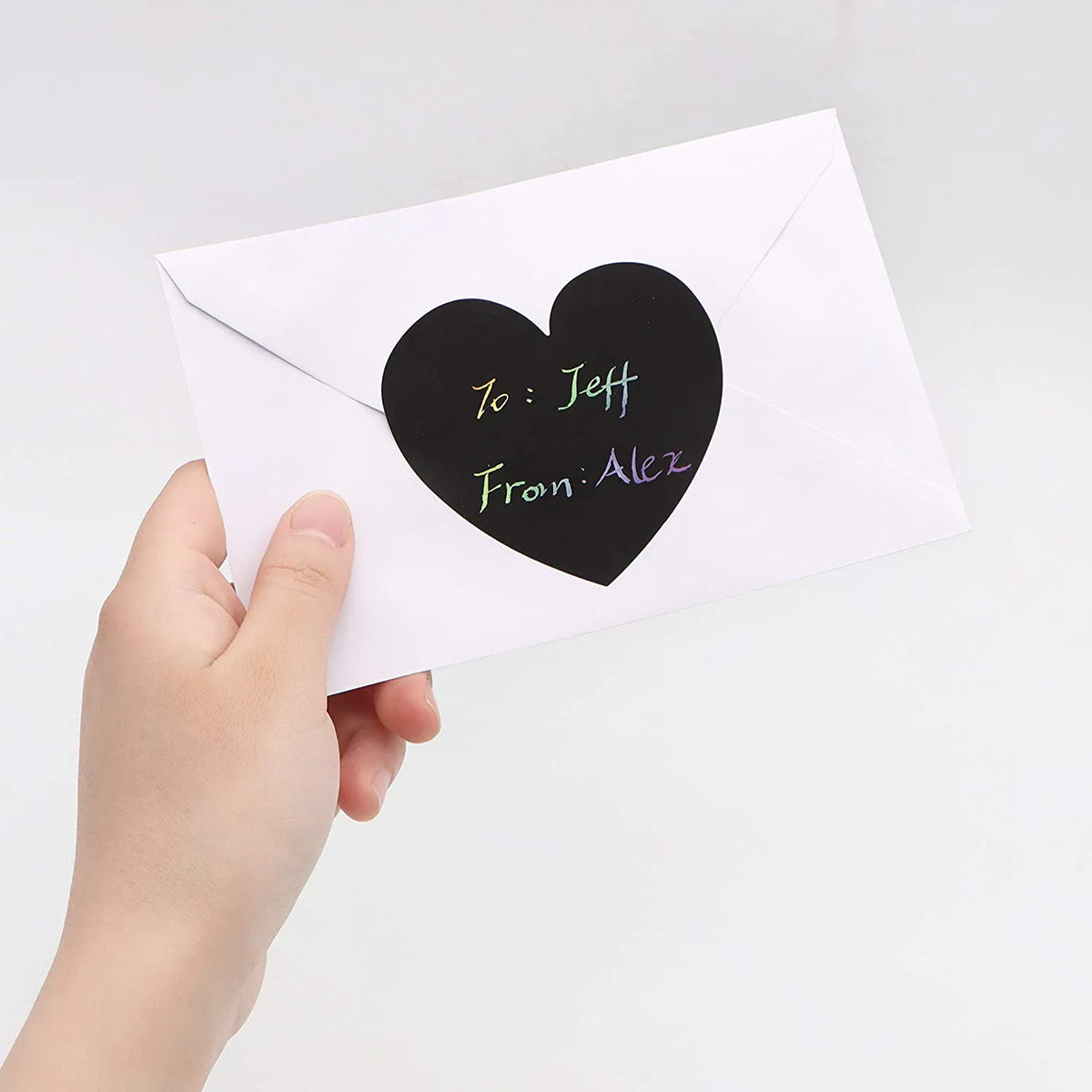 Valentine's Day Heart-Shaped Scratch-Off Sticker Roll Gift Cards