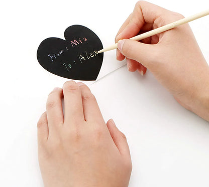 Valentine's Day Heart-Shaped Scratch-Off Sticker Roll Gift Cards