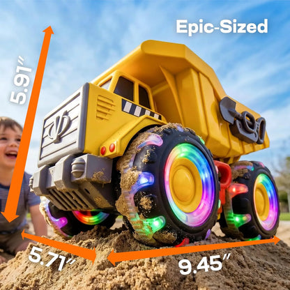 Vroomix Heavy-Duty Dump Truck Toy for Indoor & Beach Play