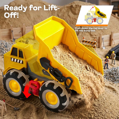 Vroomix Heavy-Duty Dump Truck Toy for Indoor & Beach Play