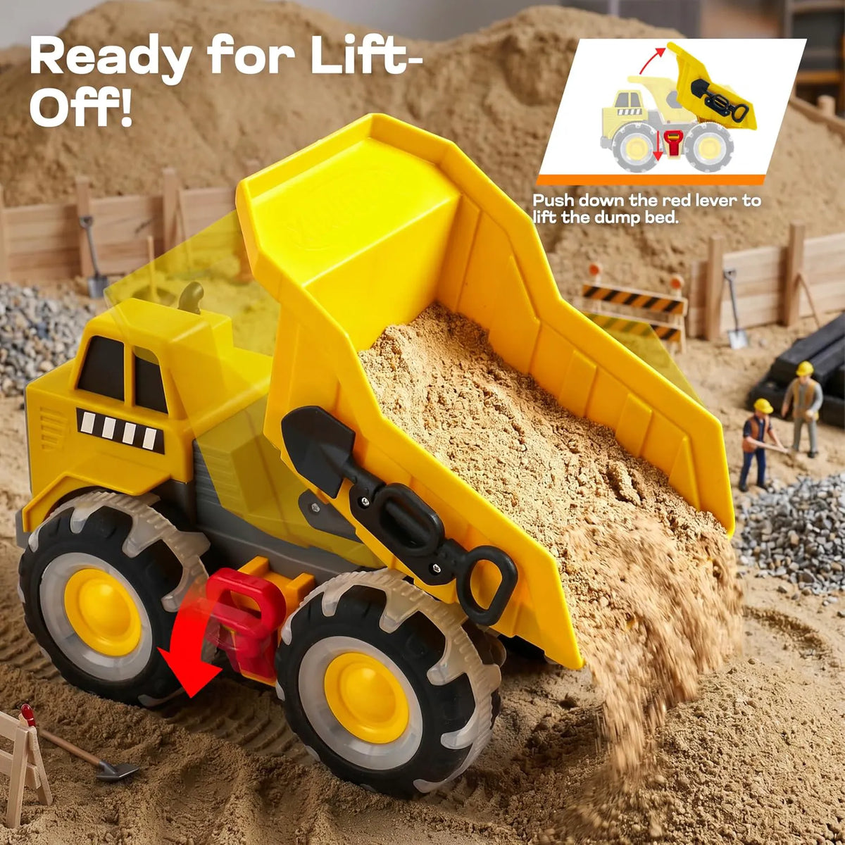 Vroomix Heavy-Duty Dump Truck Toy for Indoor & Beach Play