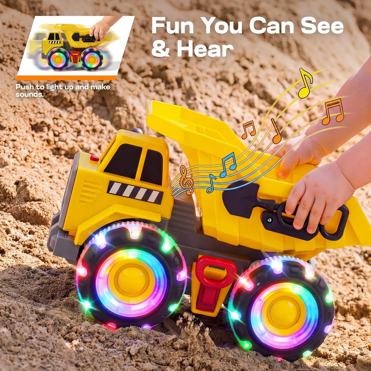 Vroomix Heavy-Duty Dump Truck Toy for Indoor & Beach Play