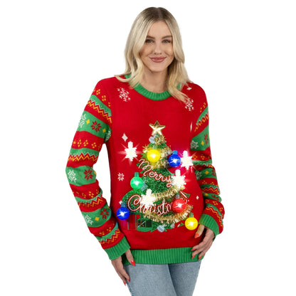 Women's Light-Up Pullover Ugly Sweater Dress