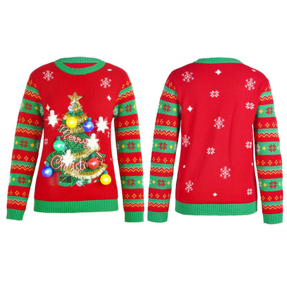 Women's Light-Up Pullover Ugly Sweater Dress