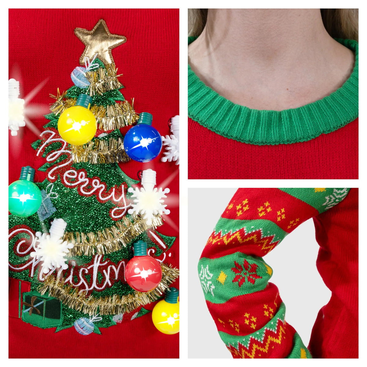 Women's Light-Up Pullover Ugly Sweater Dress