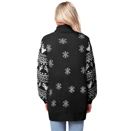 Women's Christmas Reindeer LED Light Up Ugly Sweater