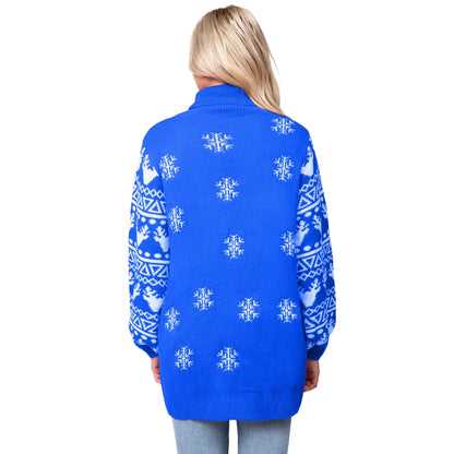 Women's Christmas Reindeer LED Light-Up Ugly Sweater