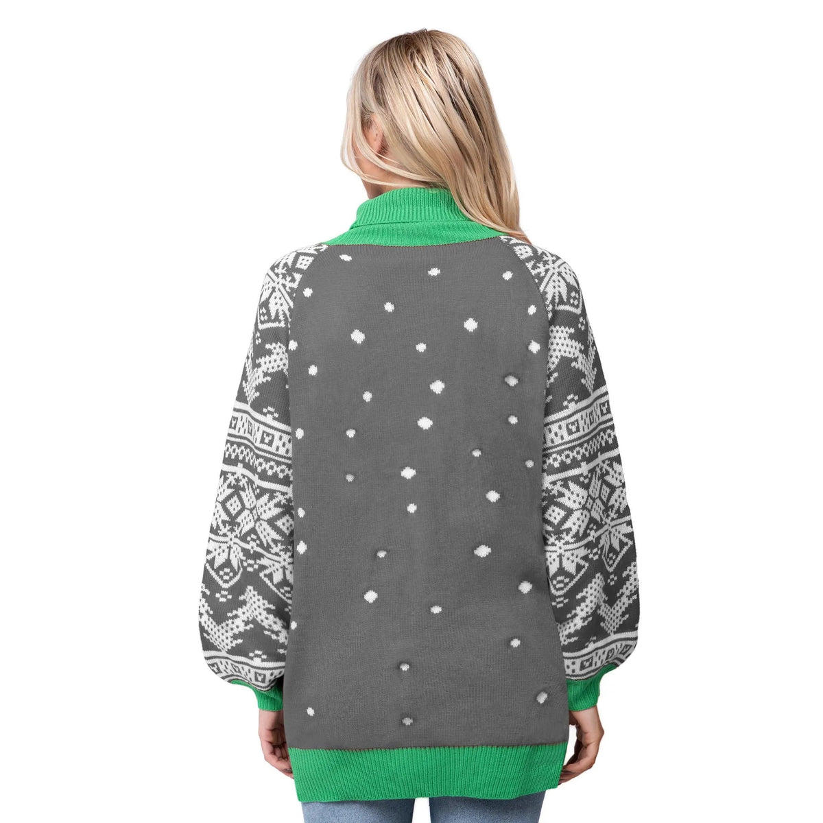 Women's LED Light-Up Ugly Christmas Tree Long Sweater