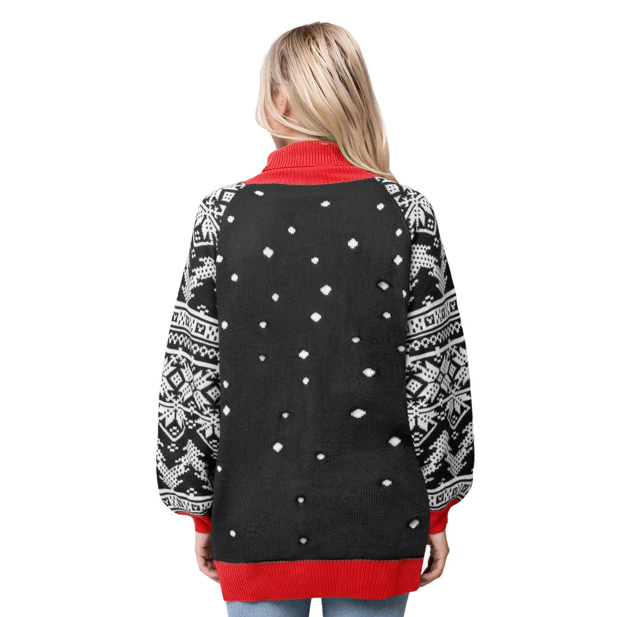 Women's LED Light-Up Ugly Christmas Tree Long Sweater
