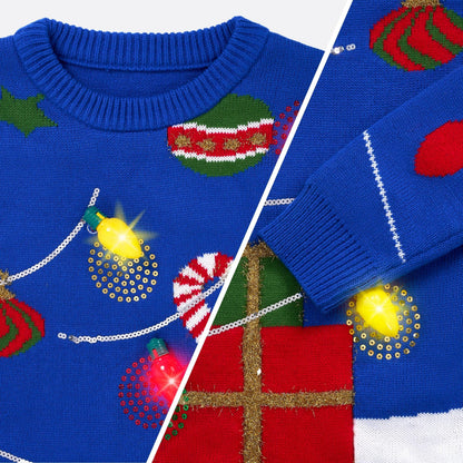 Women's LED Light-Up String Light Ugly Christmas Sweater