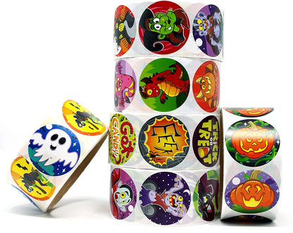 600 Pcs Halloween Roll Stickers