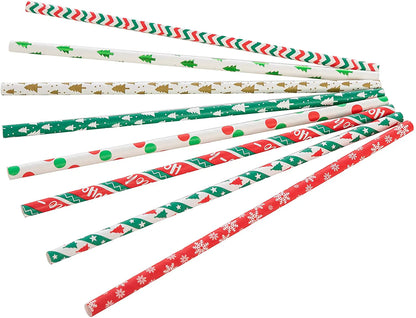 Assorted Color Disposable Paper Drinking Straws