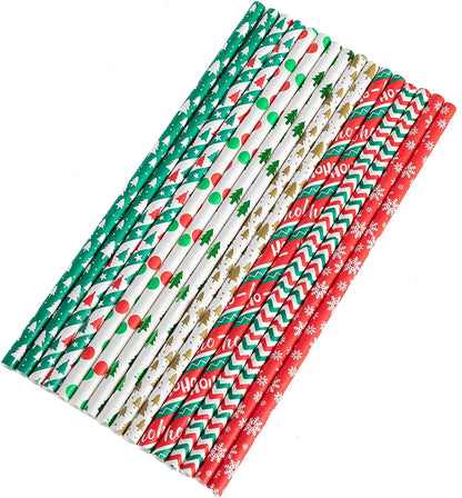 Assorted Color Disposable Paper Drinking Straws