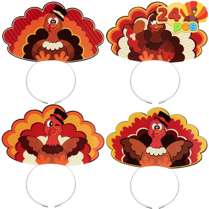Thanksgiving Turkey Headband (24-Pack)