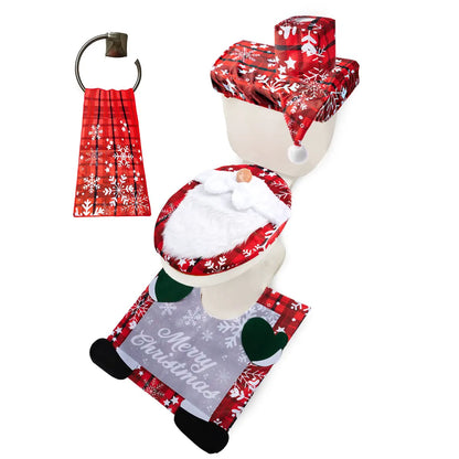 5-Pack Christmas Gnome Toilet Seat Cover